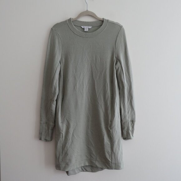 ATHLETA Coaster Luxe Sweatshirt Dress in Fern Green Athleisure Lounge - Size S - Picture 2 of 15